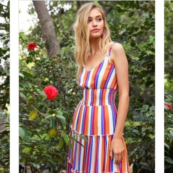 🎉HP!🎉 PHOENIX Stripe Boho Dress - Picture 2 of 3